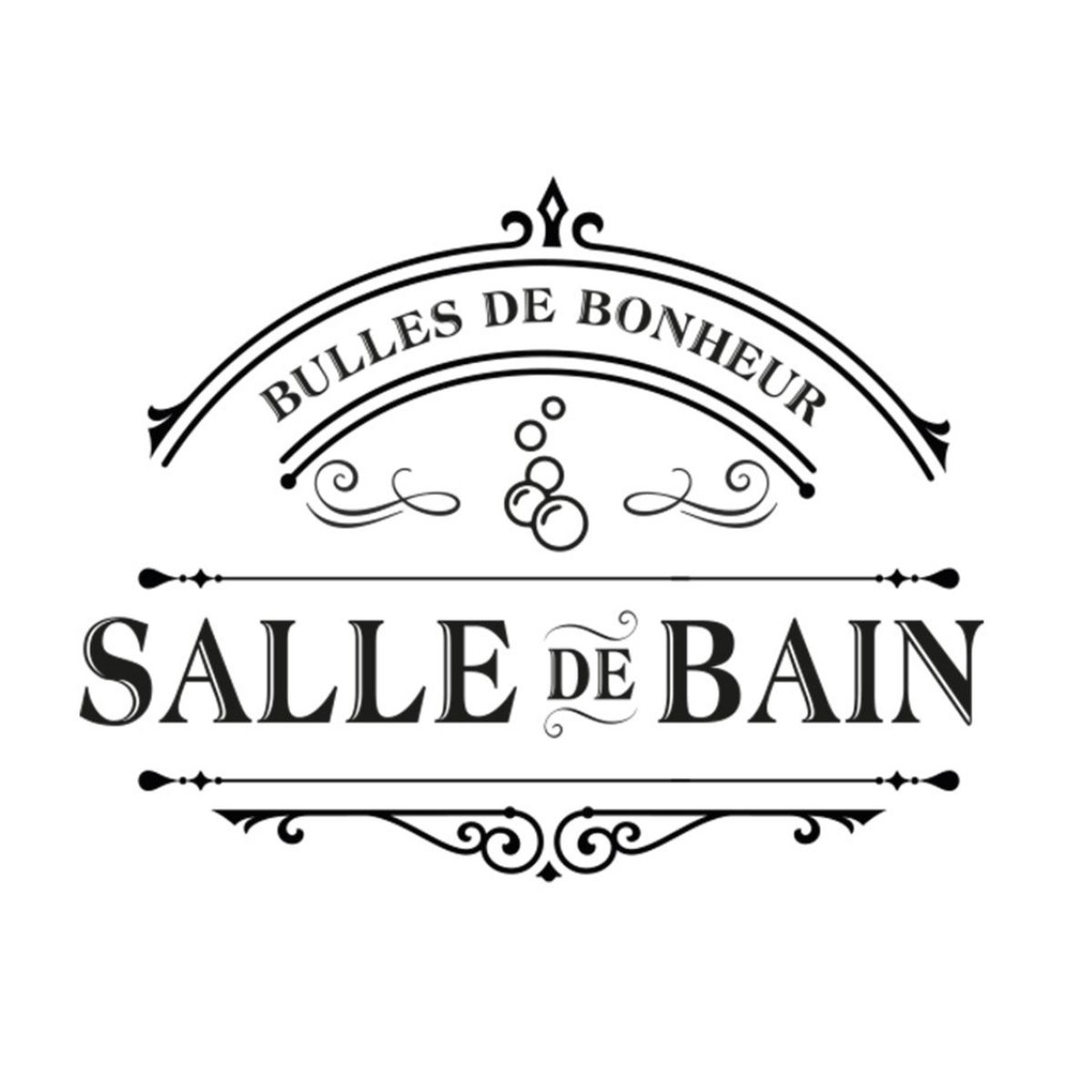 Sticker de porte - Salle de Bain - Bulles de Bonheur
