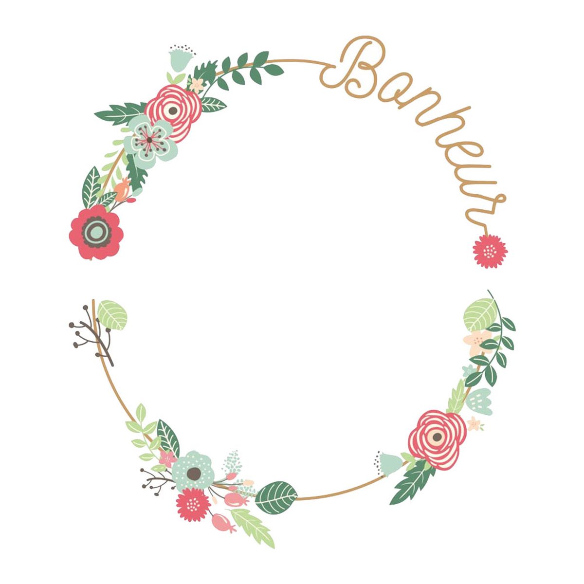 Sticker mural Bonheur Floral