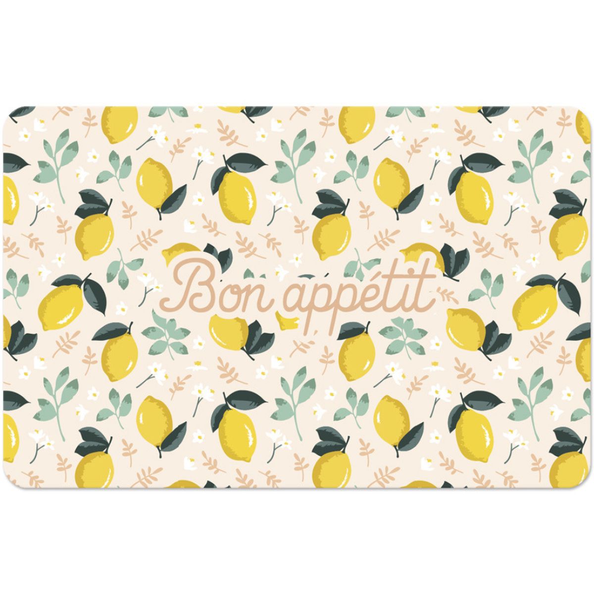 Set de table citrons - Bon apptit - 28 x 43 cm