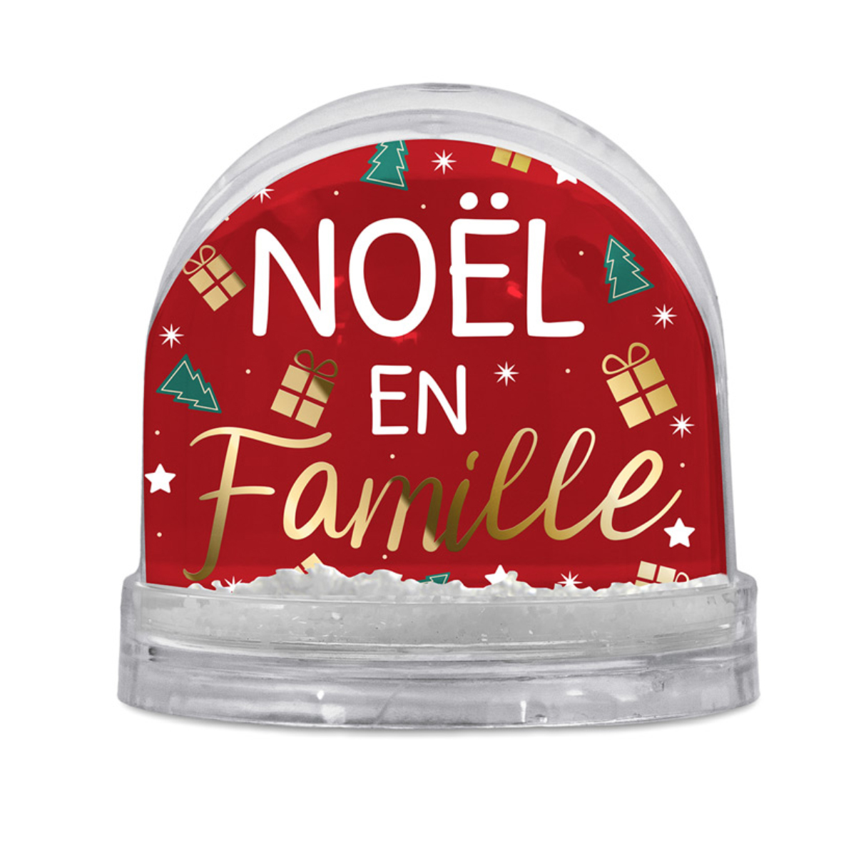 Boule  paillettes - Nol en famille