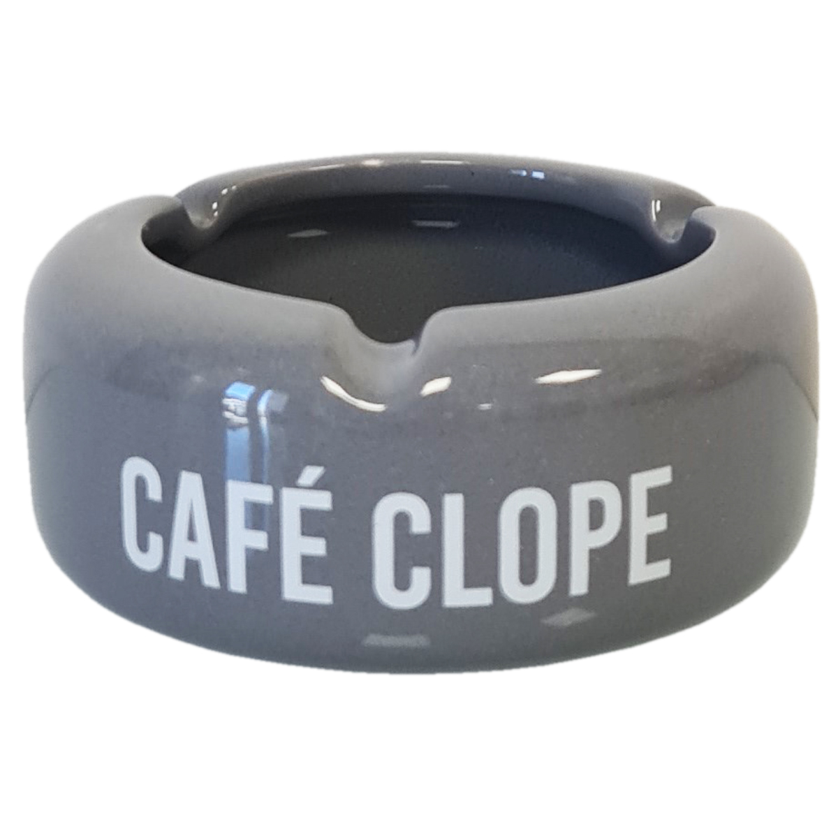 Cendrier en cramique gris - Caf Clope
