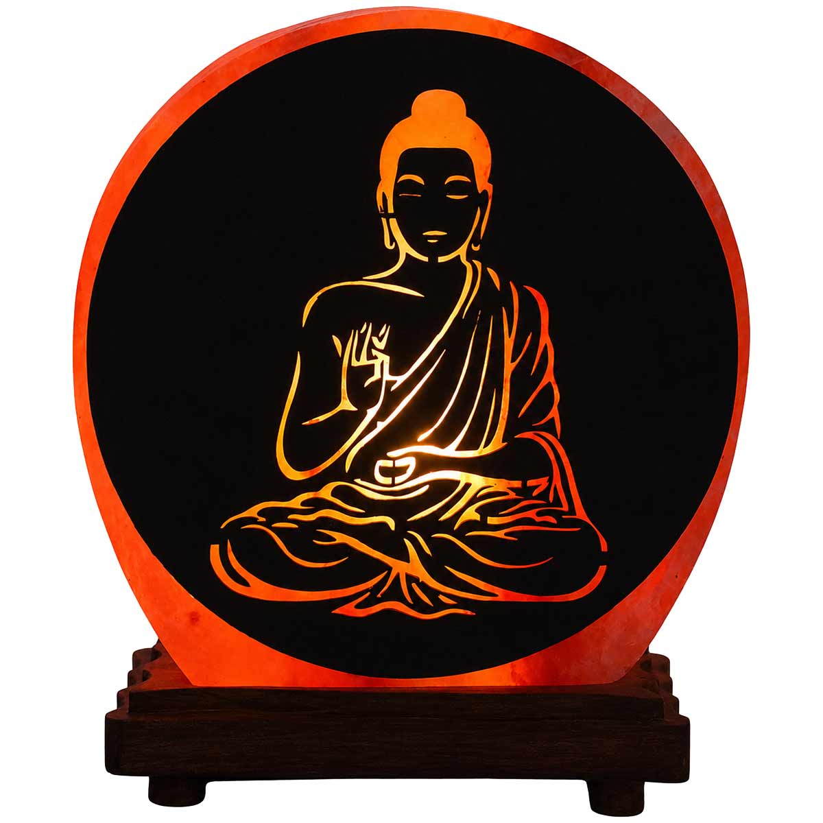 Lampe Ronde en Sel de l�Himalaya Bouddha