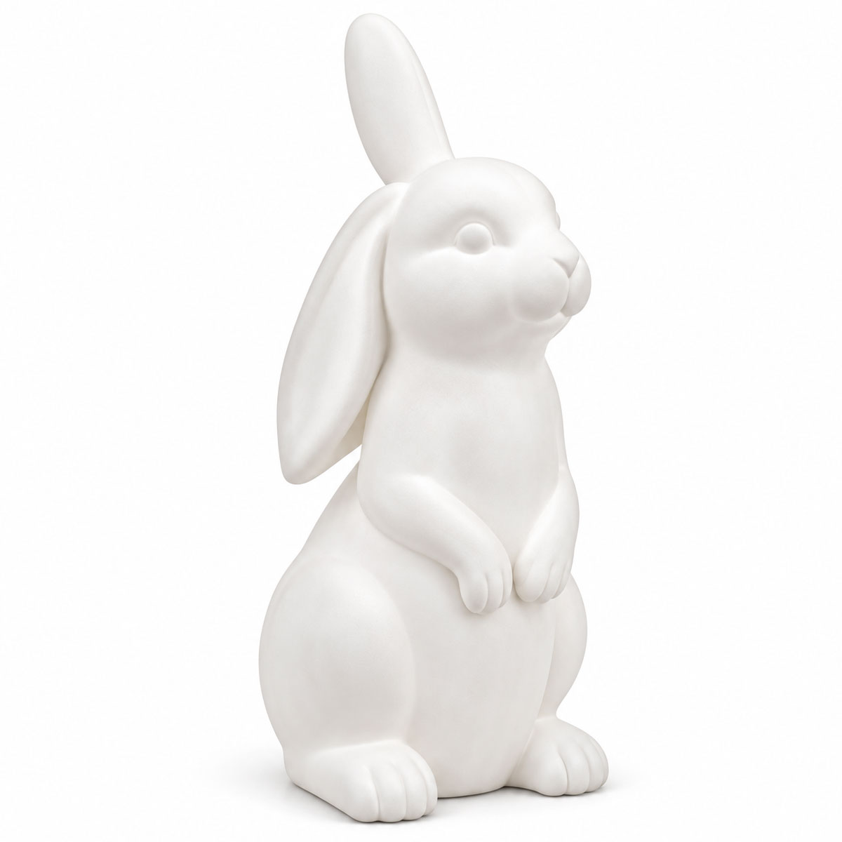 Lampe lapin en porcelaine blanche � poser - 24 cm