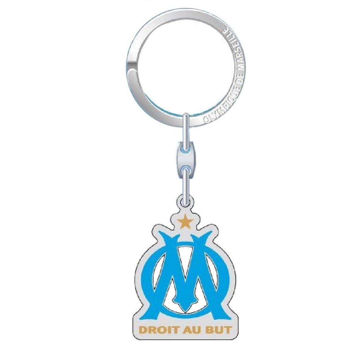 Porte clé badge OM Olympique de marseille football personnalisé collection