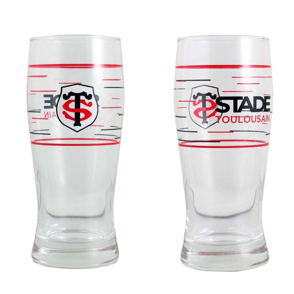 Verres  Bire Stade Toulousain en set de 2