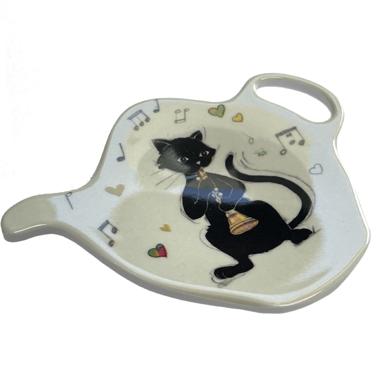 Repose sachet de th en mlamine - Chat Trompette