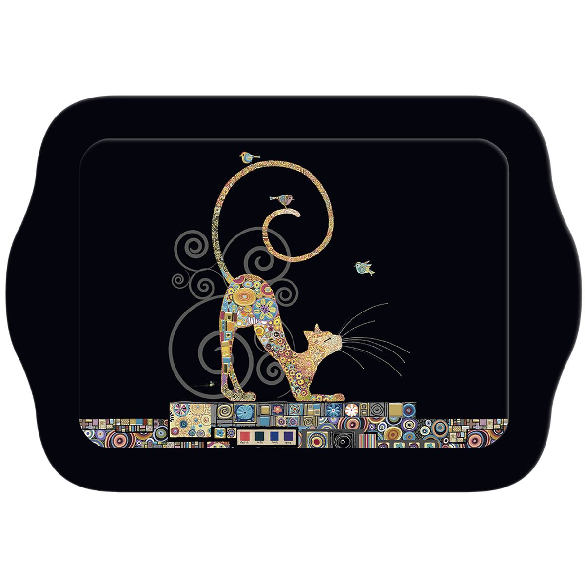 Plateau Chat Klimt en mlamine Kiub Collection Bug Art