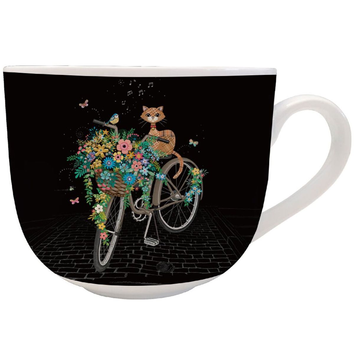 Tasse Jumbo Le chat sur le Vlo Jewels AMYS BUG ART