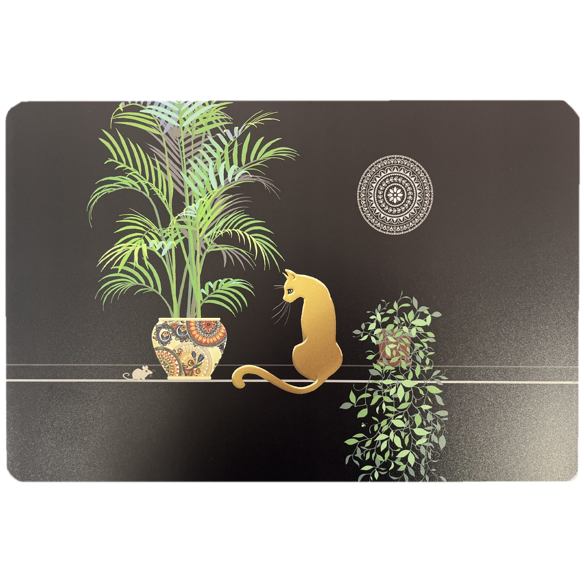 Set de table chat Jewels plantes