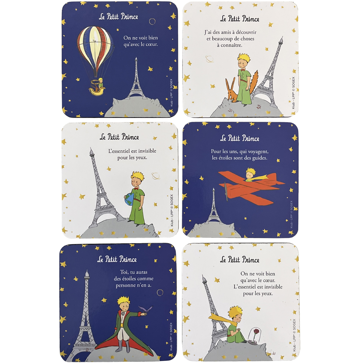 6 dessous de verre Le Petit Prince de St Exupry par Kiub