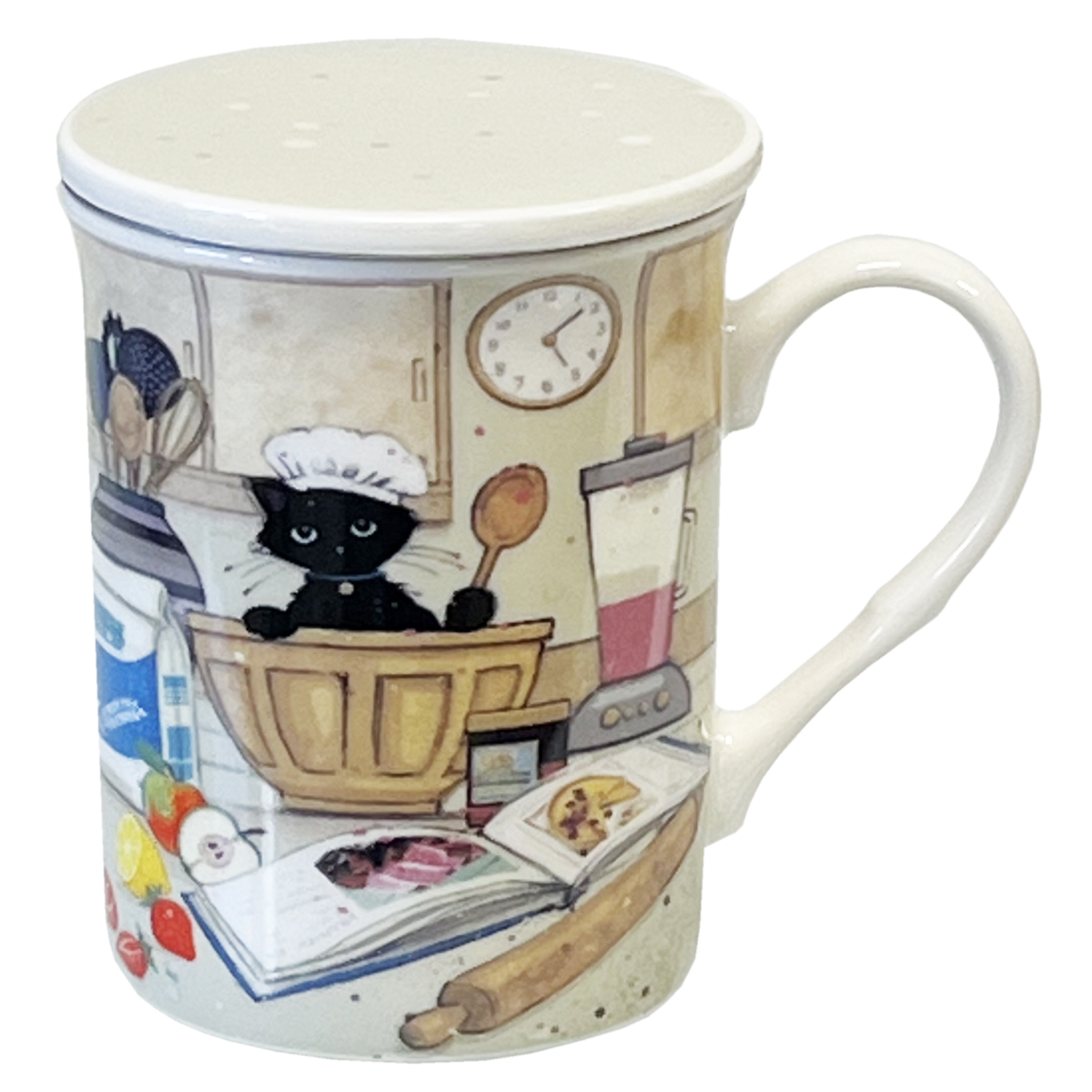 Mug chat tisanière en porcelaine Chaltimbanques