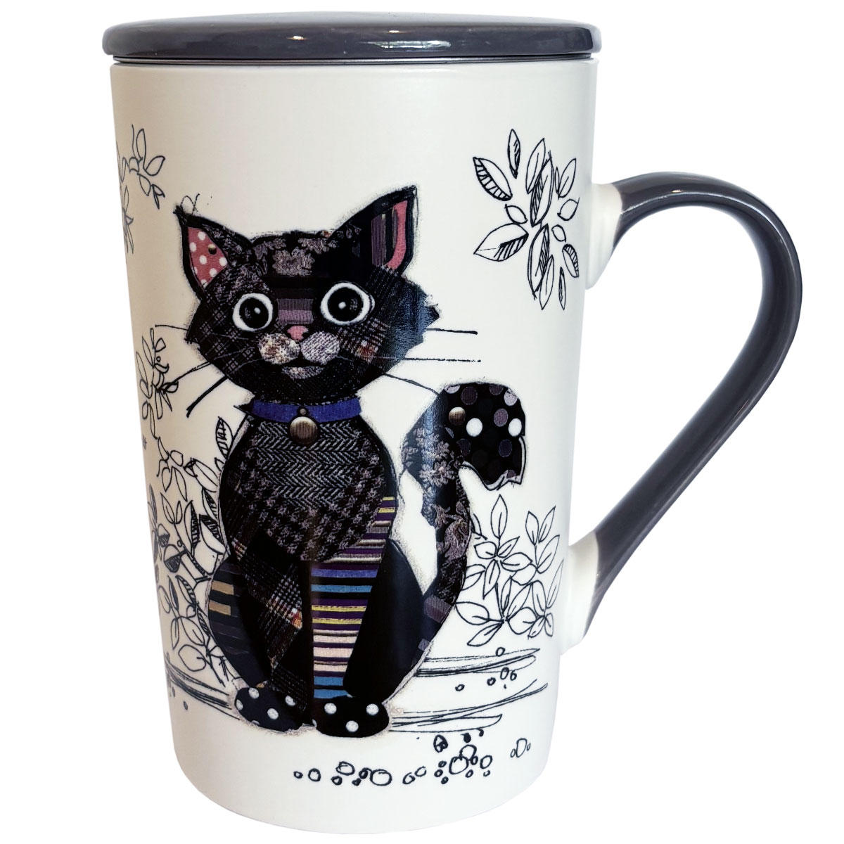 Tisanire en Porcelaine  Chat Noir Kook 435 ml