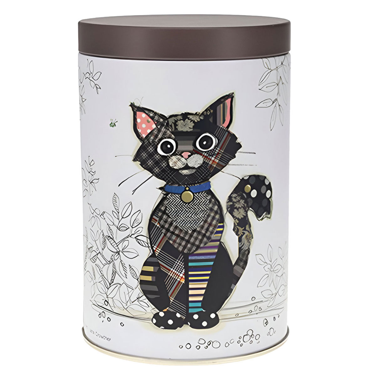 Bote en mtal Kook Chat Noir  13 cm