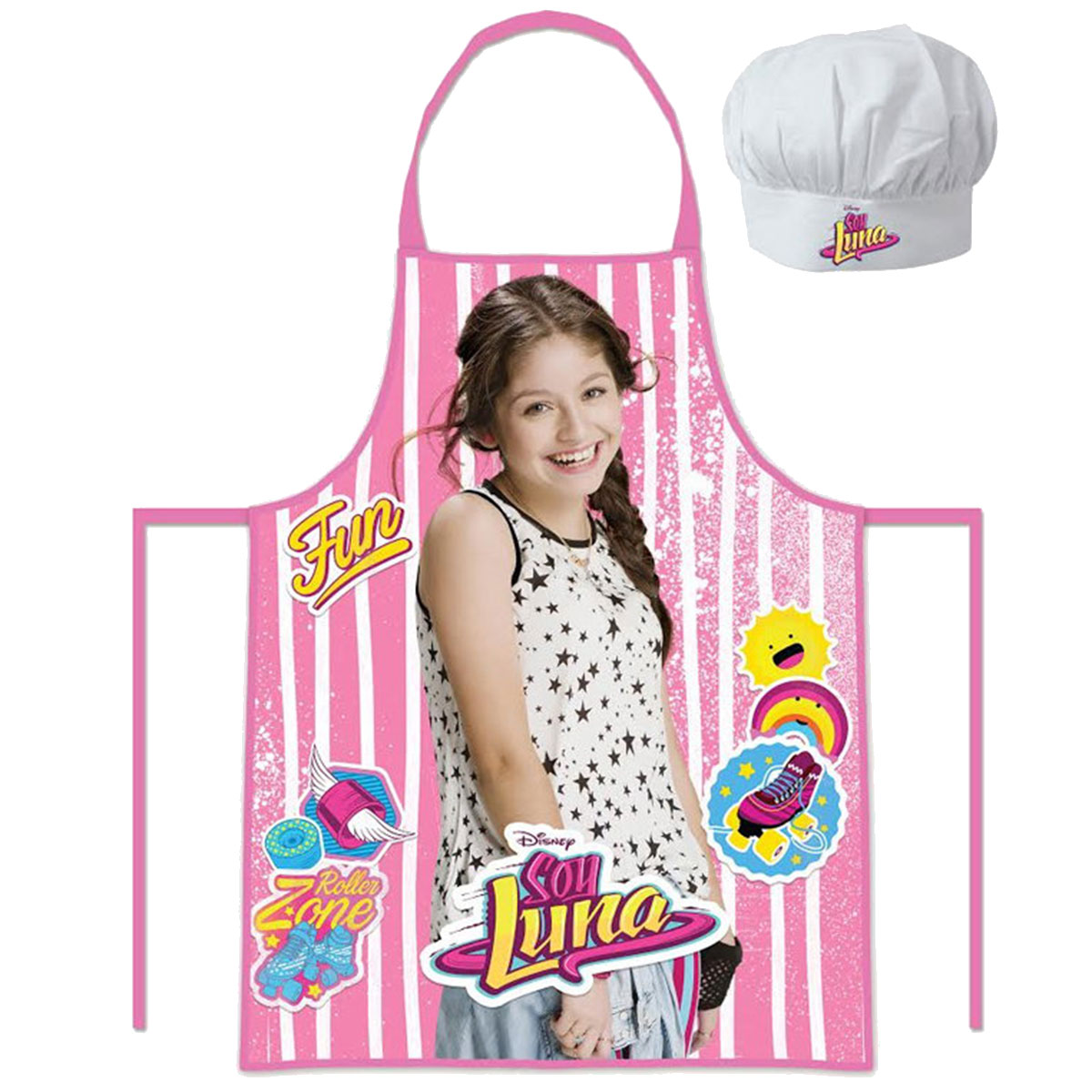 Tablier enfant Soy Luna Disney et Toque Taille 3 - 8 ans