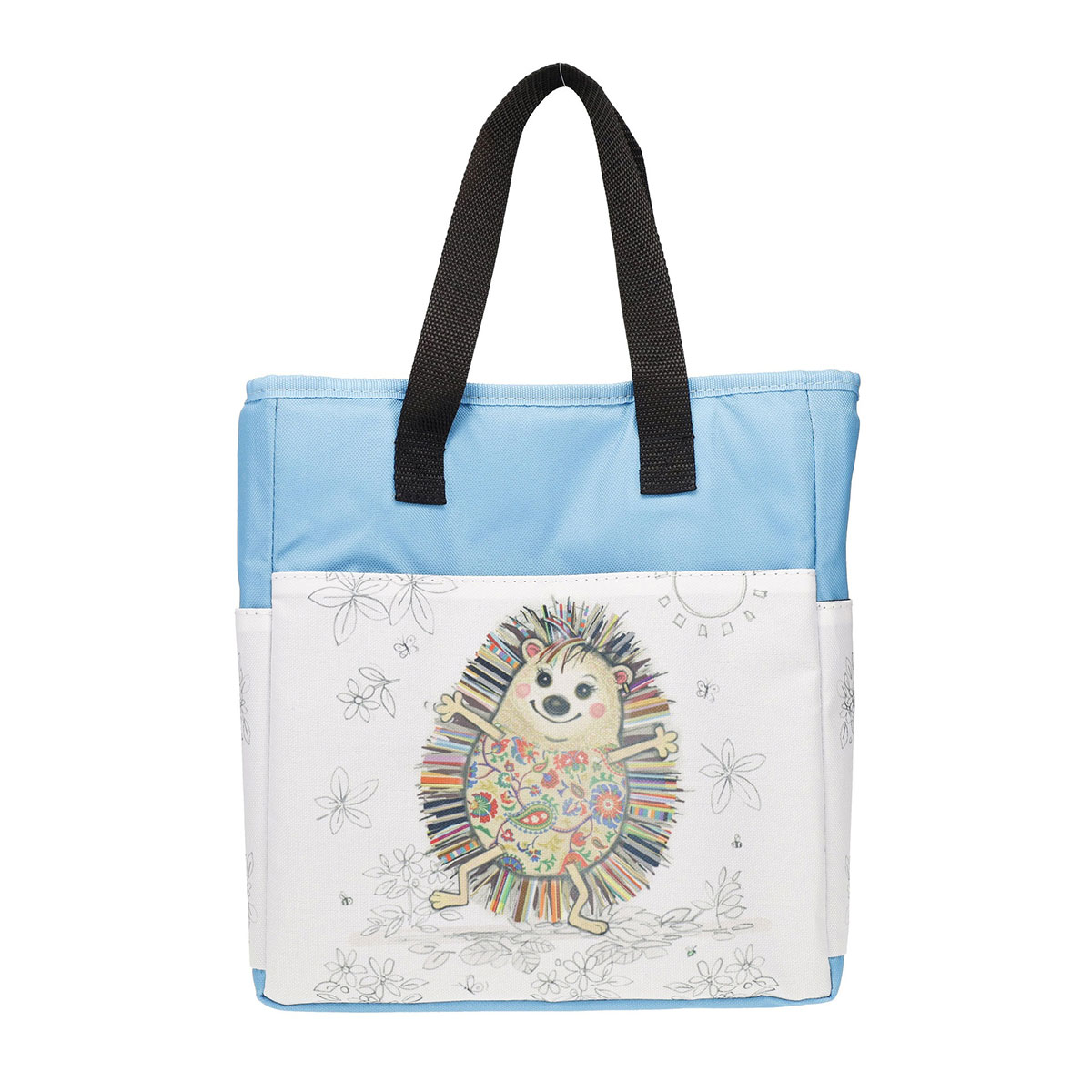 Sac isotherme lunch bag h�risson bleu Kiub 26 x 14,5 x 28,5 cm