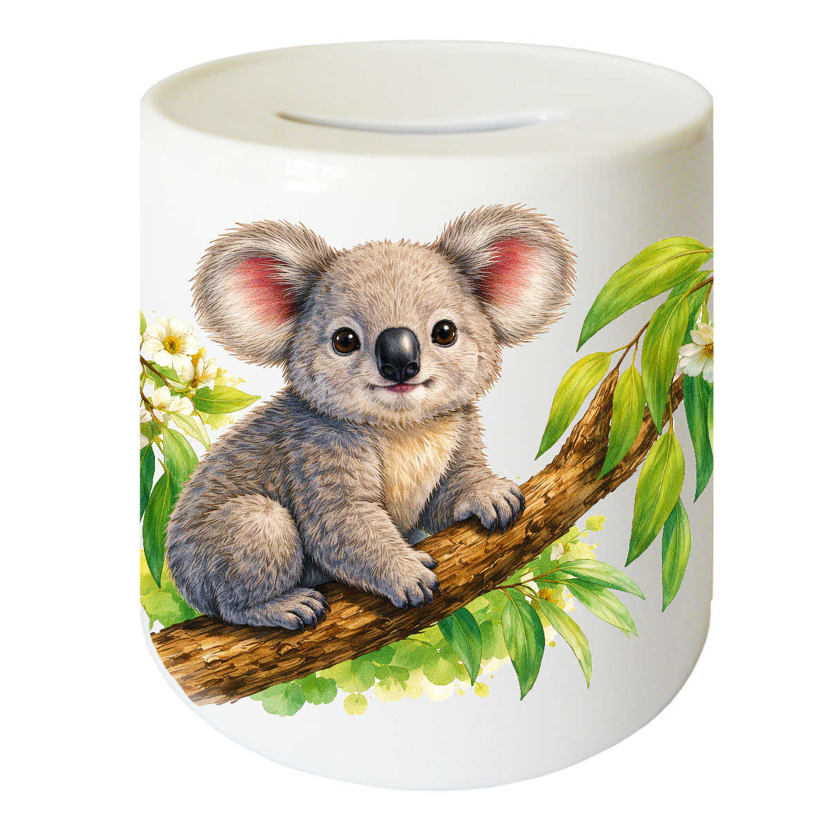 Tirelire maman et b�b� Panda en c�ramique � 9,5 cm