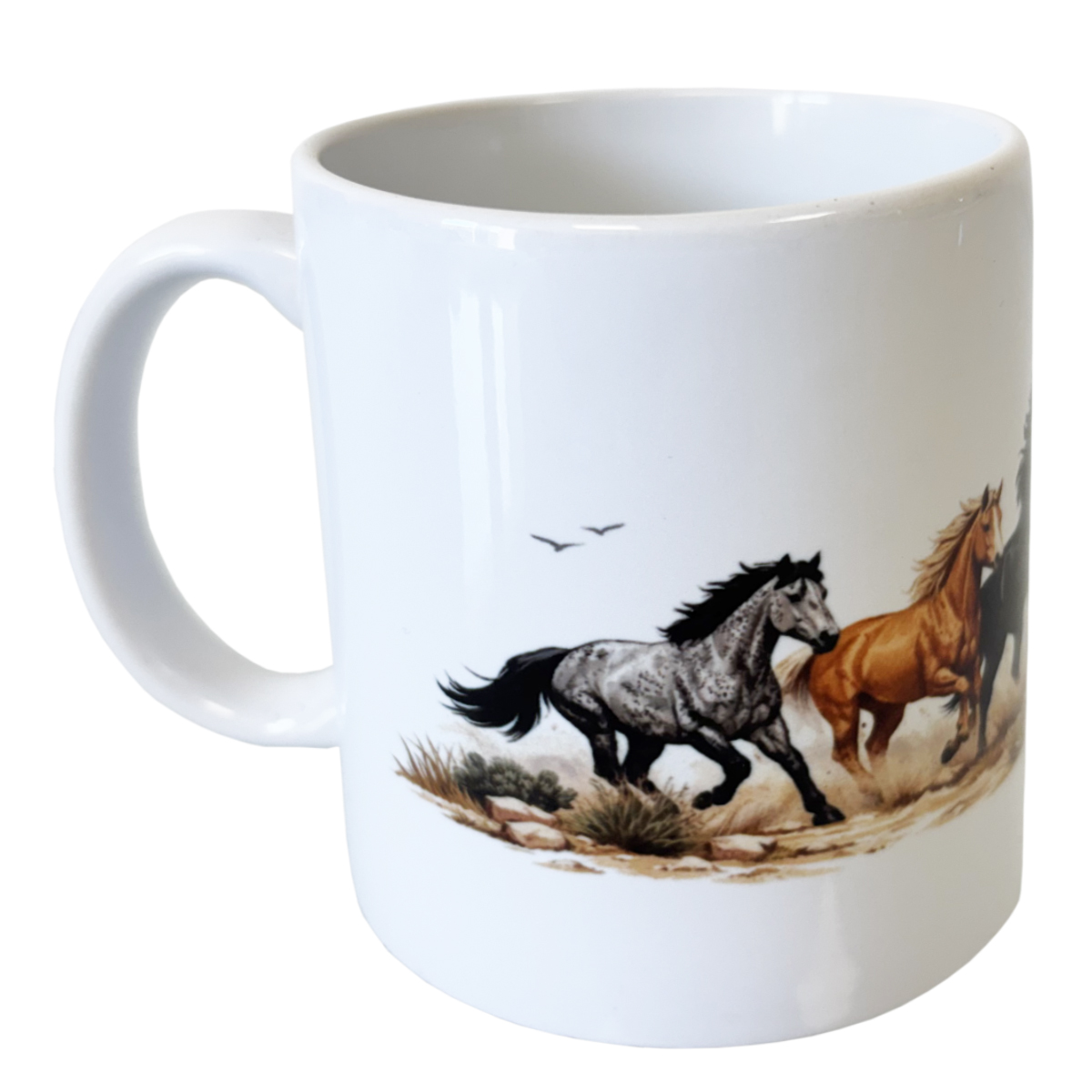 Mug en c�ramique �  mustangs au galop � CBKr�ation