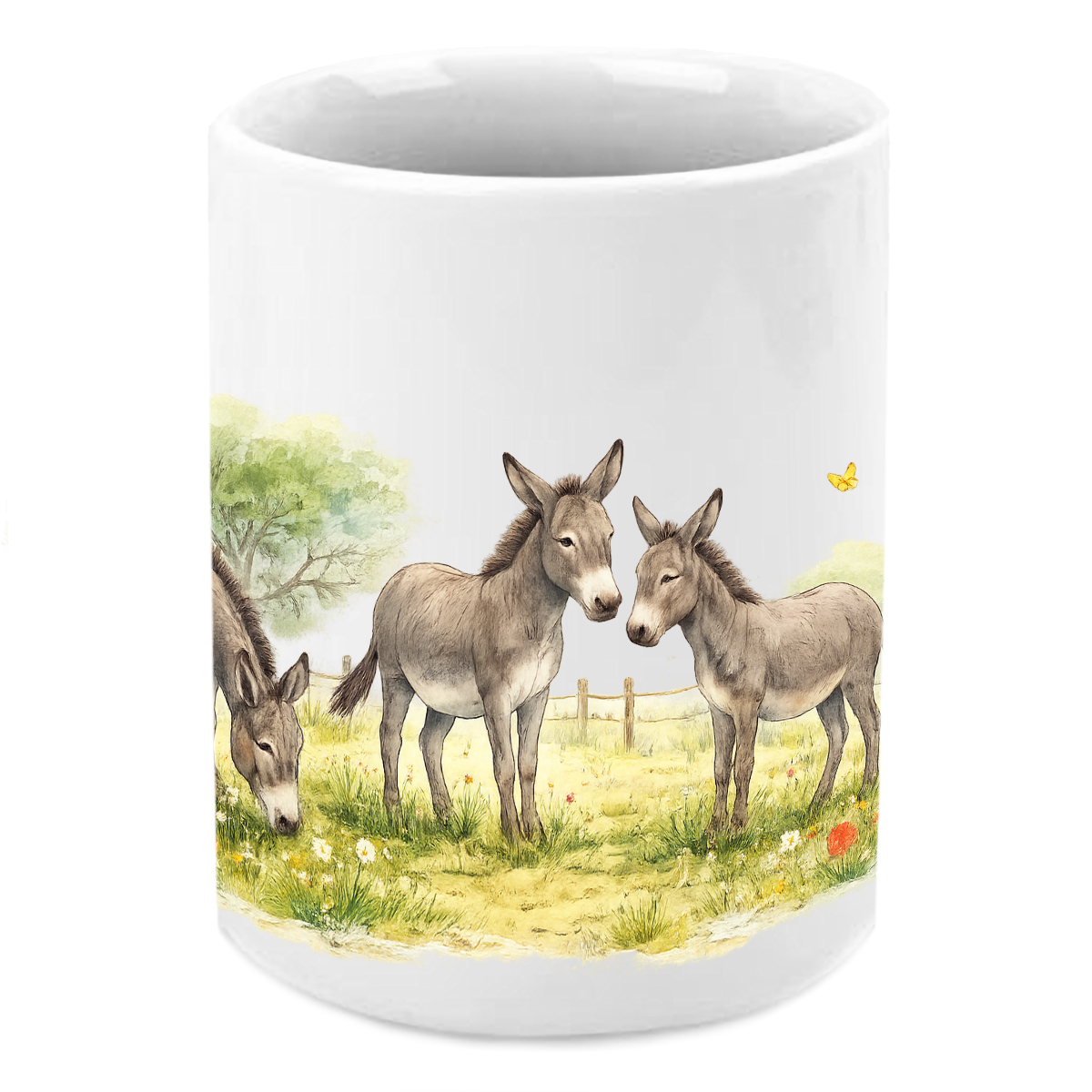 Pot � crayons en c�ramique � �nes dans la prairie Cbkr�ation