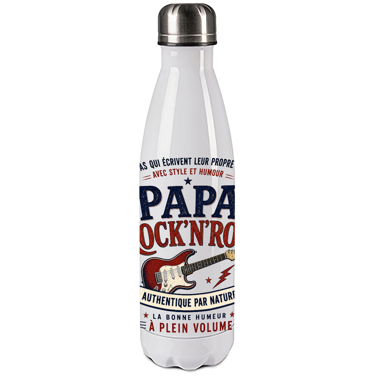 Bouteille Isotherme Papa Rock'n'Roll 500 ml � Cbkr�ation