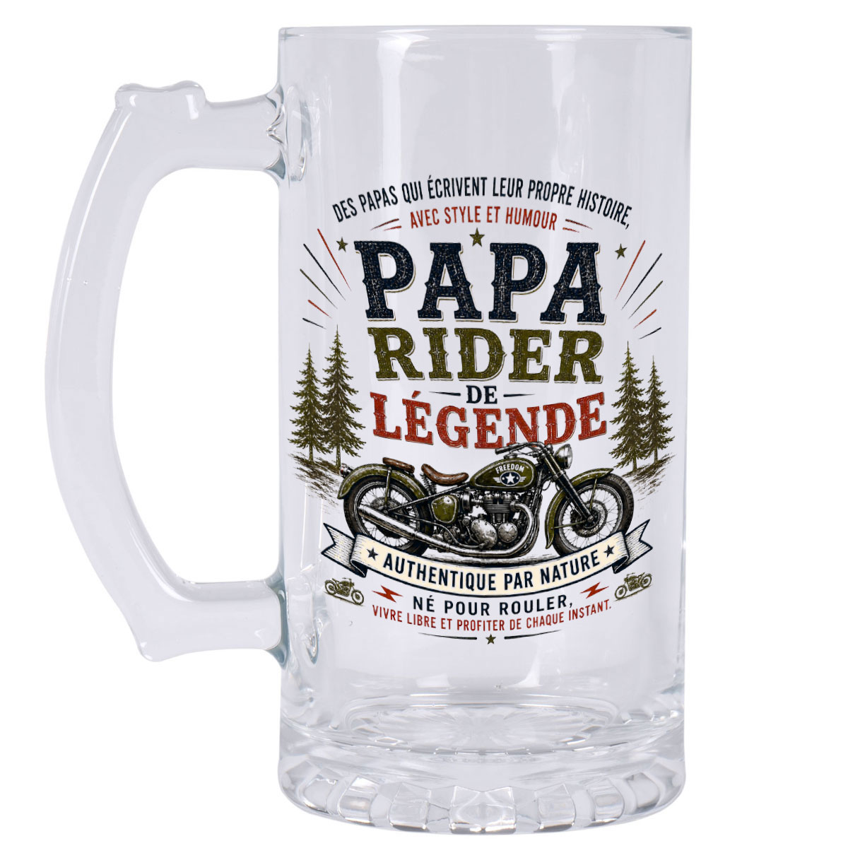 Chope � Bi�re Papa Rider de L�gende 480 ml