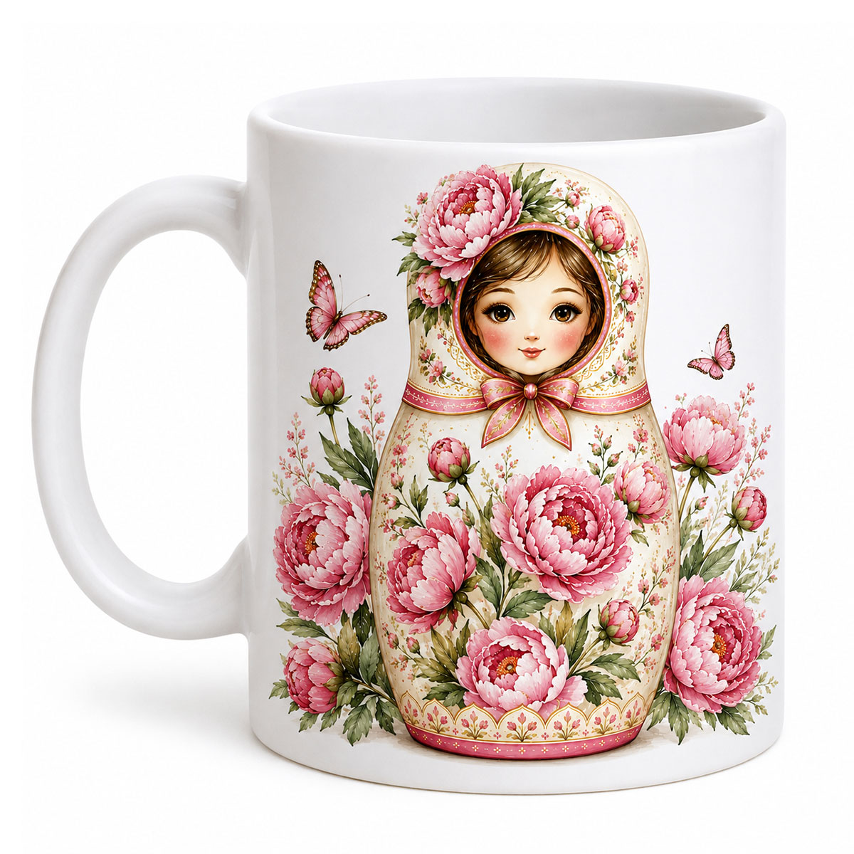 Mug Poup�e Russe aux Pivoines 350 ml
