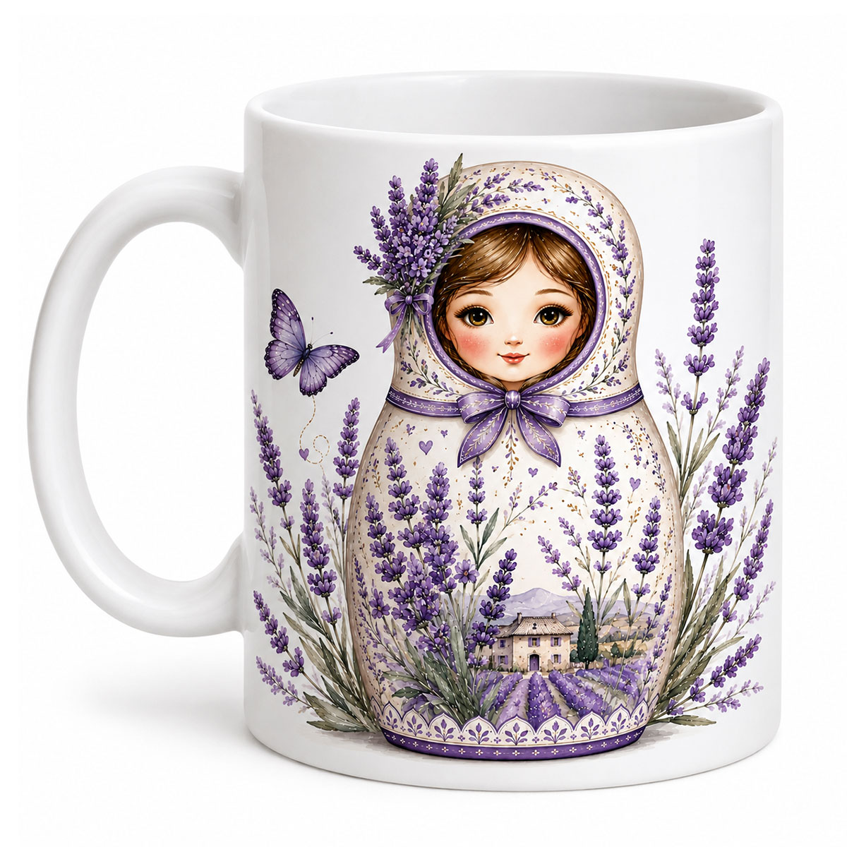 Mug poup�e russe lavande de Provence 350 ml