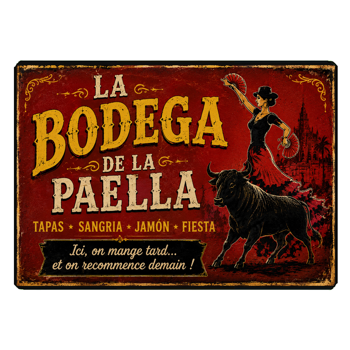 Planche � d�couper La Bodega de la Paella 29 x 20 cm