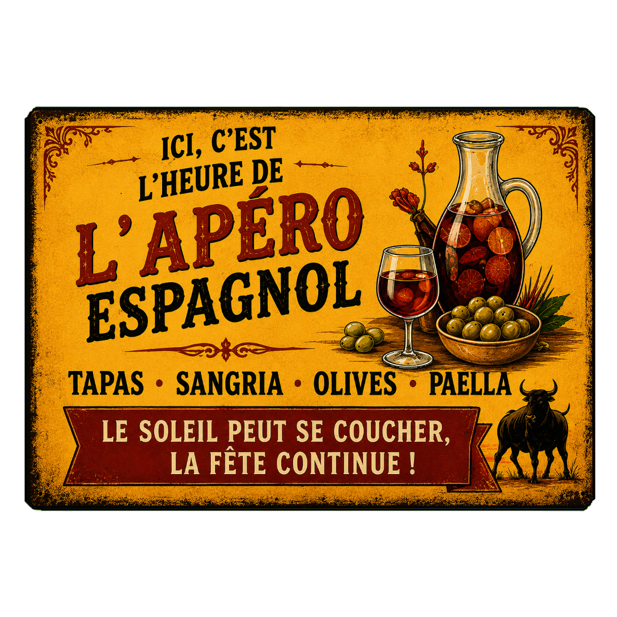 Planche � d�couper en verre ap�ro espagnol 29 x 20 cm