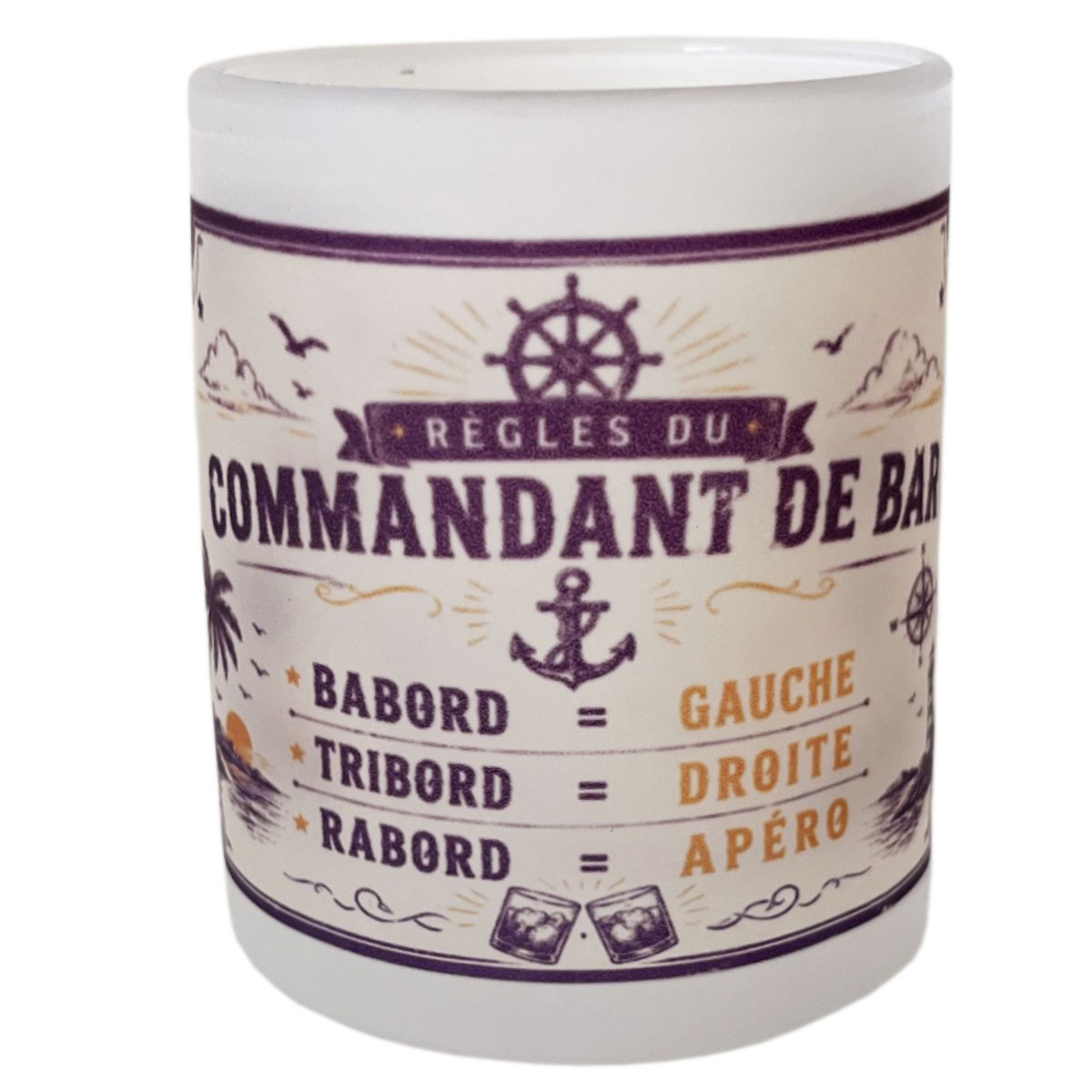 Verre imprim� commandant de bar ap�ro 280 ml