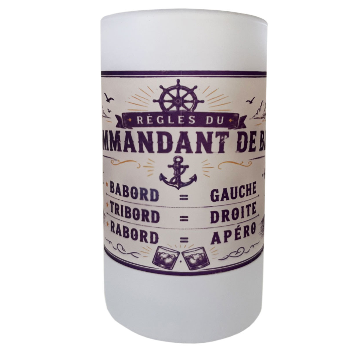 Chope � bi�re Commandant de bar � Cadeau marin 480 ml