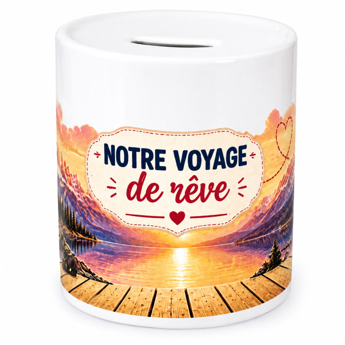 Tirelire c�ramique Notre voyage de r�ve cadeau