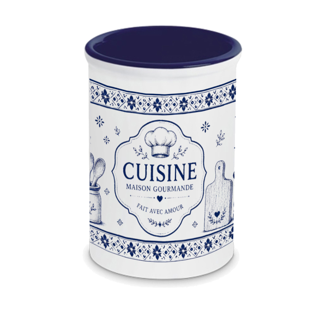Pot � ustensiles cuisine maison gourmande en c�ramique