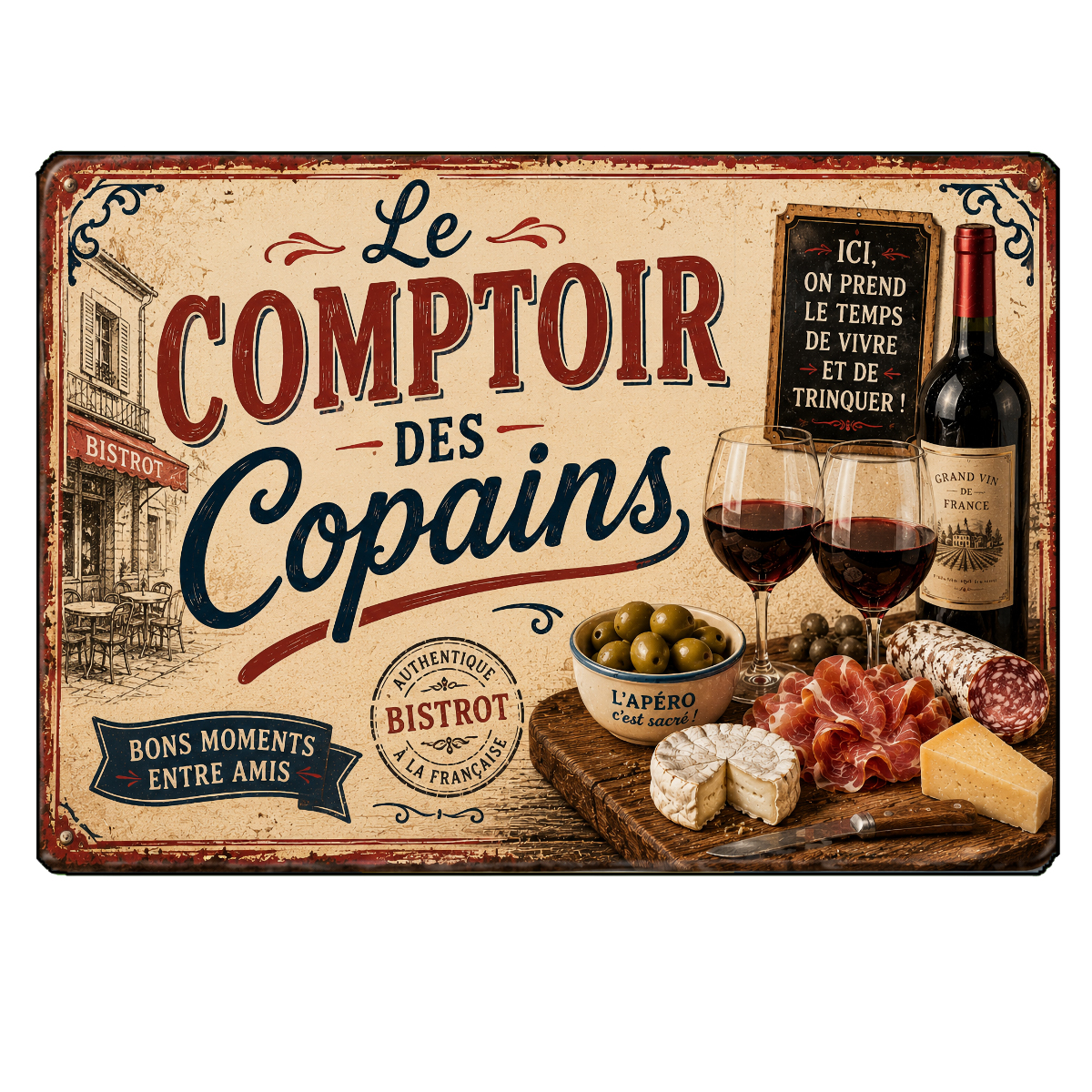 Planche � d�couper verre le comptoir des copains 29 x 20 cm