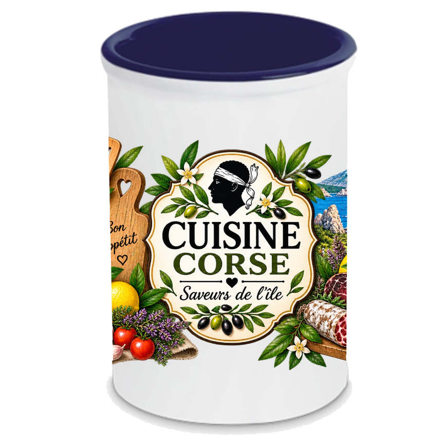 Pot � ustensiles cuisine corse saveurs de l'�le en c�ramique