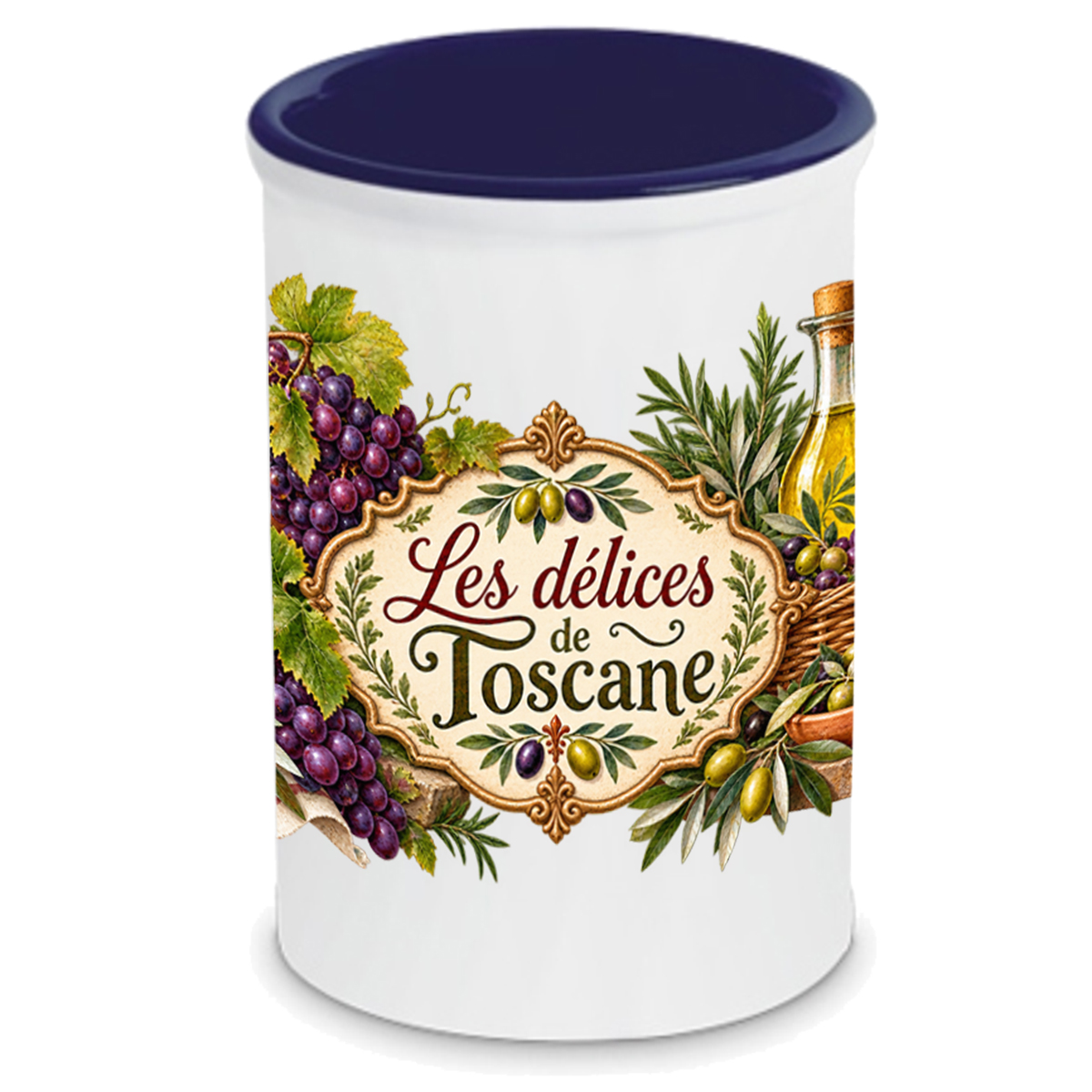 Pot � ustensiles en c�ramique les d�lices de Toscane