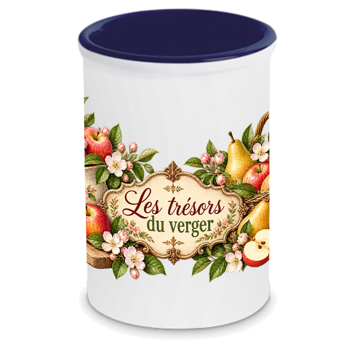 Pot � ustensiles en c�ramique les tr�sors du verger
