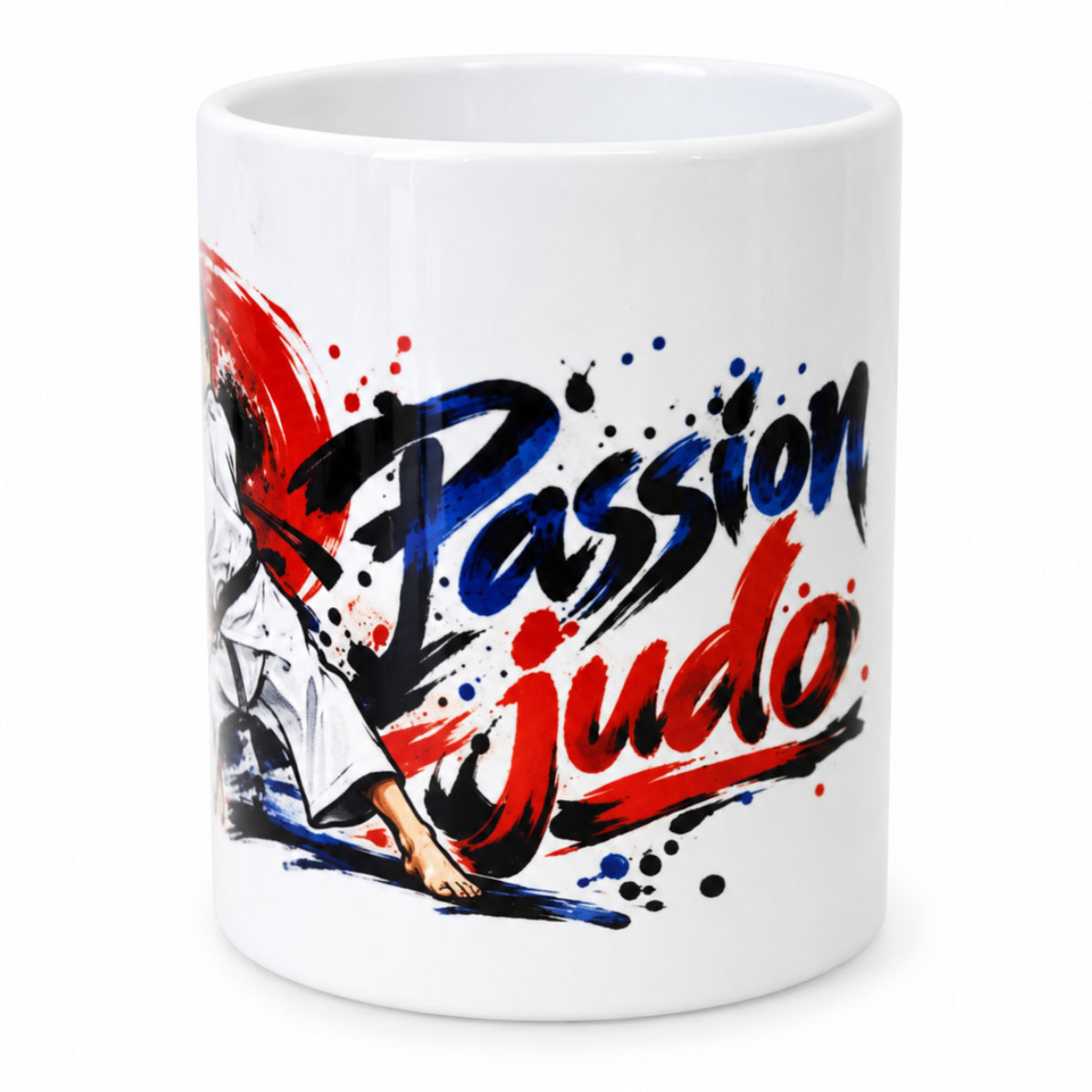 Pot � crayons judo Passion en c�ramique � 9,8 cm