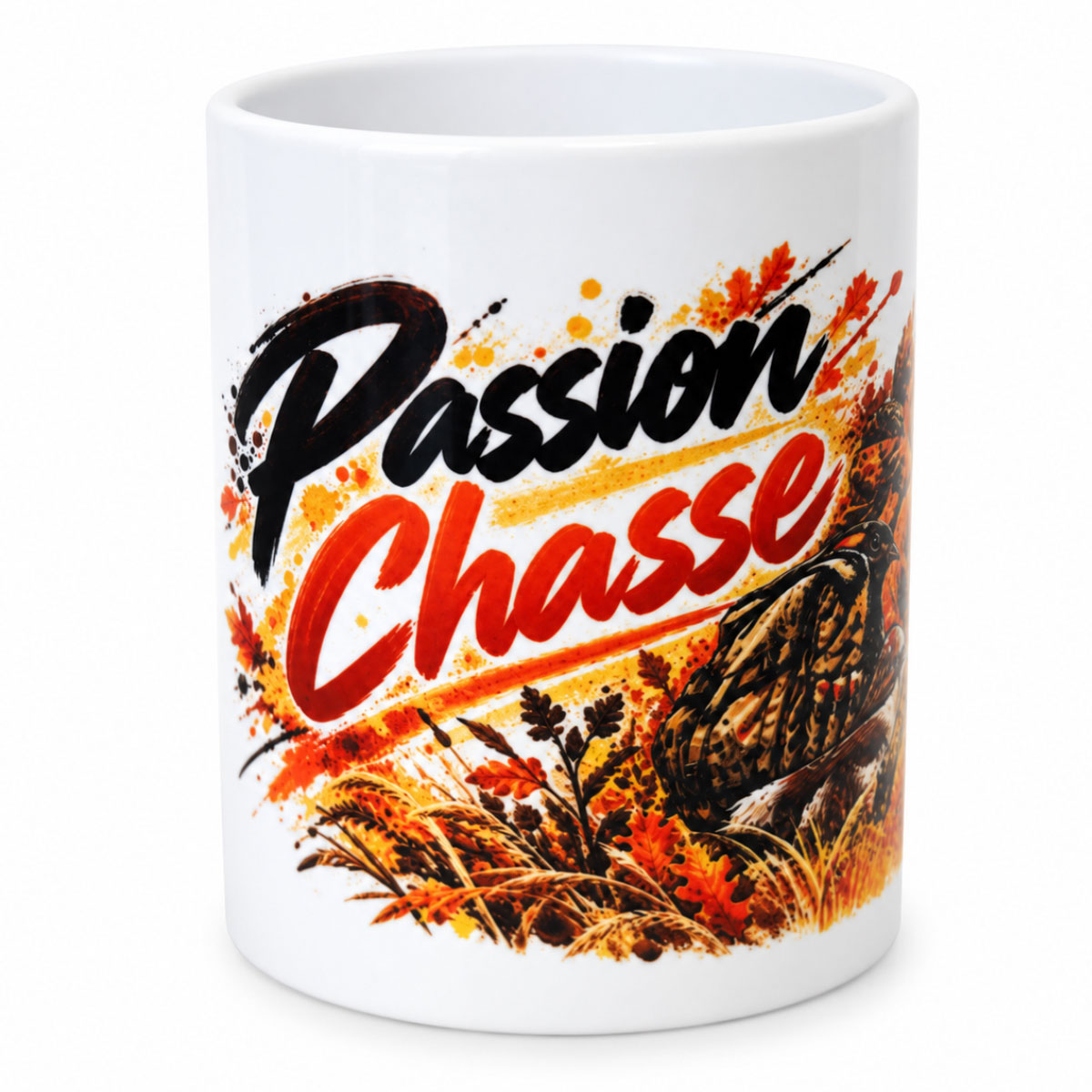 Pot � crayons chasse Passion en c�ramique � 9,8 cm