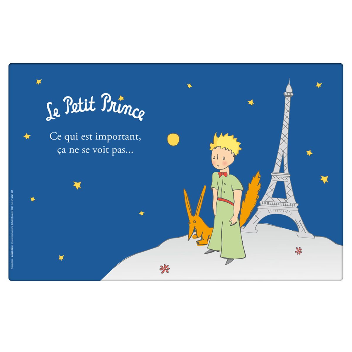 Set De 2 Mini Tasses Le Petit Prince - Porcelaine Fine, Motif 'assis Sur Le Croissant De Lune', Hauteur 7.5 Cm Avec Boîte