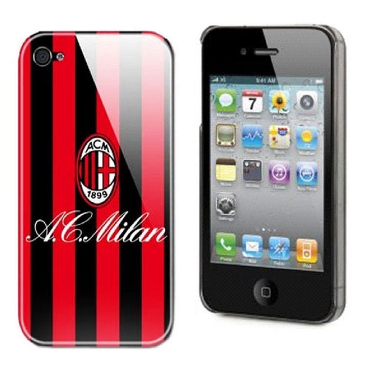Coque Iphone 4 et 4S A-C MILAN raye