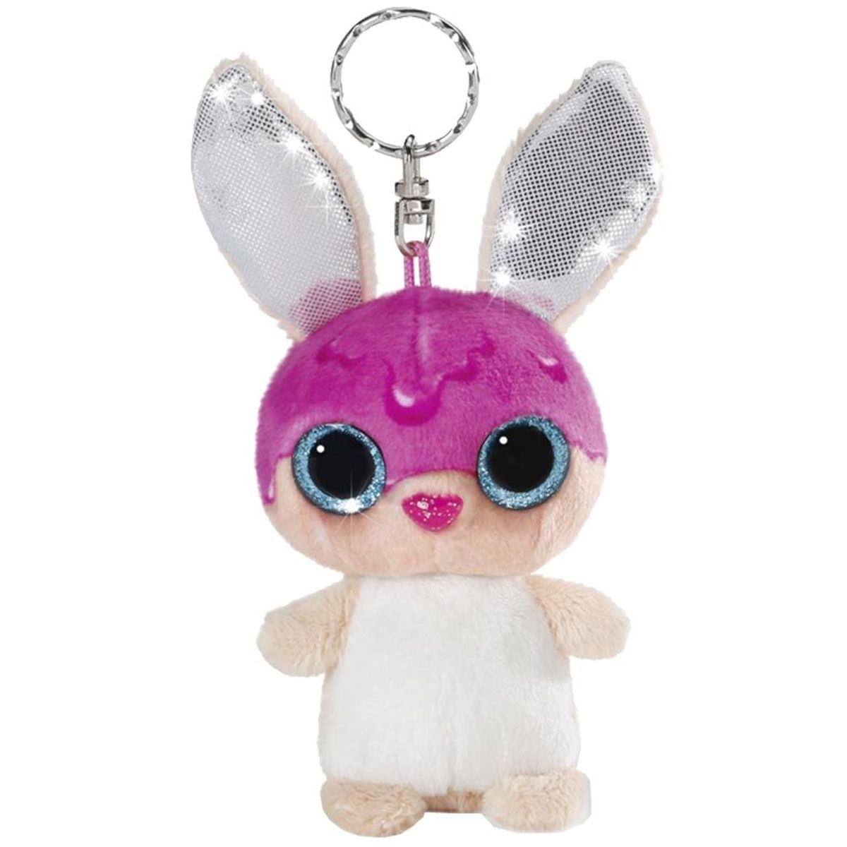 NICI Porte-clés Lapin Fynn Fluffy 10cm - Peluche Douce Forêt Magique