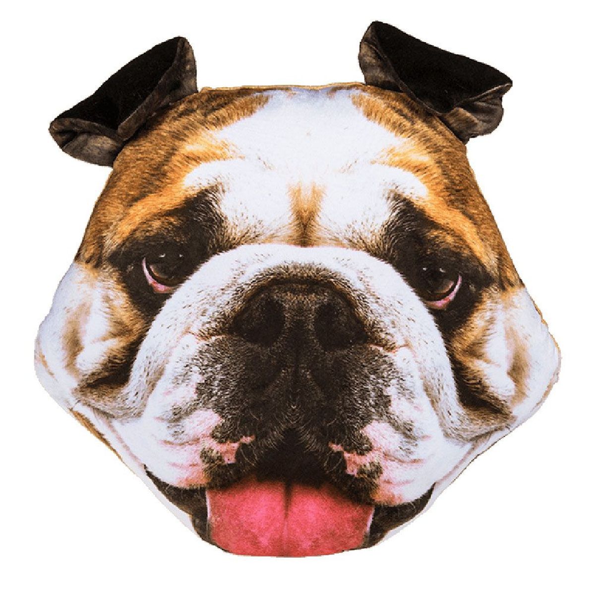 Coussin Tte de Chien avec Oreilles - Bulldog Anglais