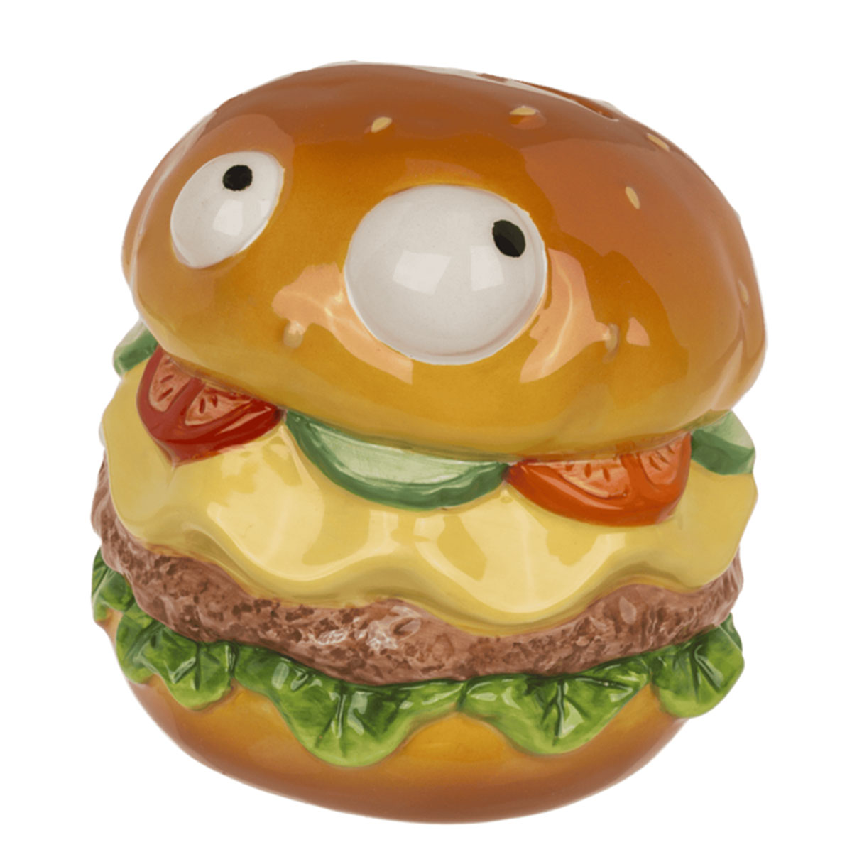 Tirelire Burger Rigolo � 12 x 11 cm