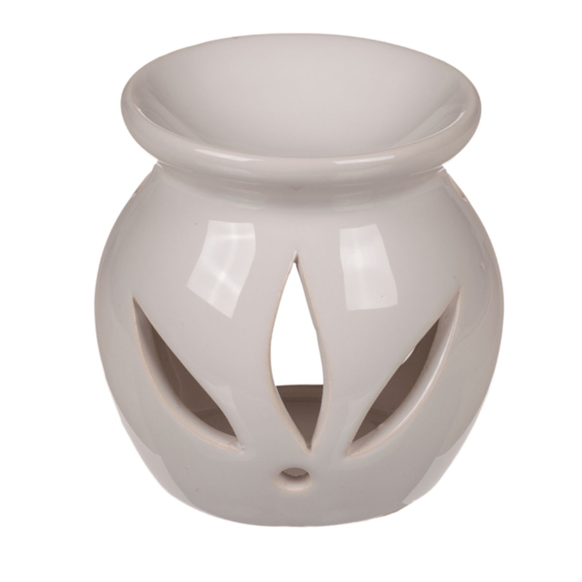 Petit Brleur aromatique en cramique blanche 8 cm