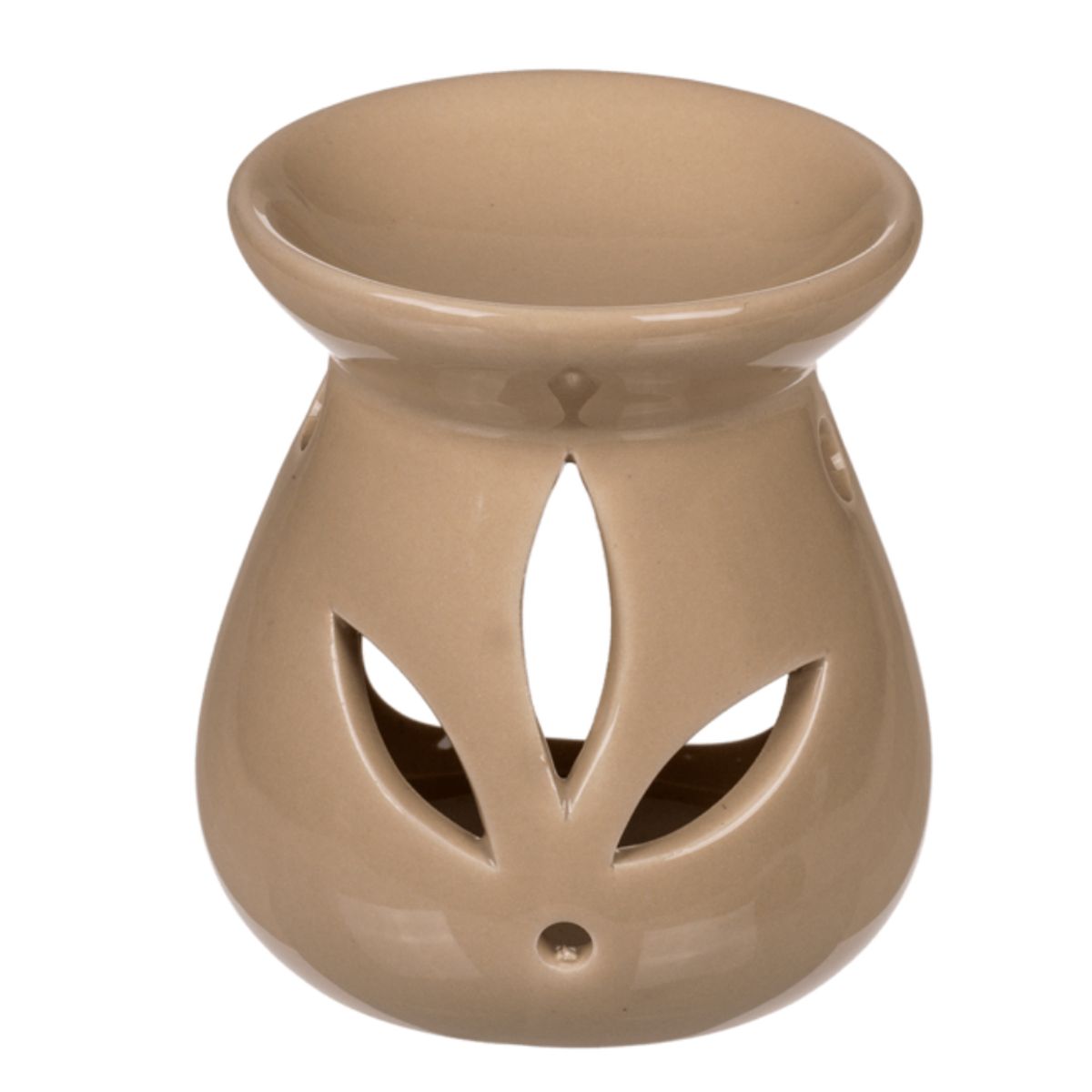 Petit Brleur aromatique en cramique Beige 8 cm