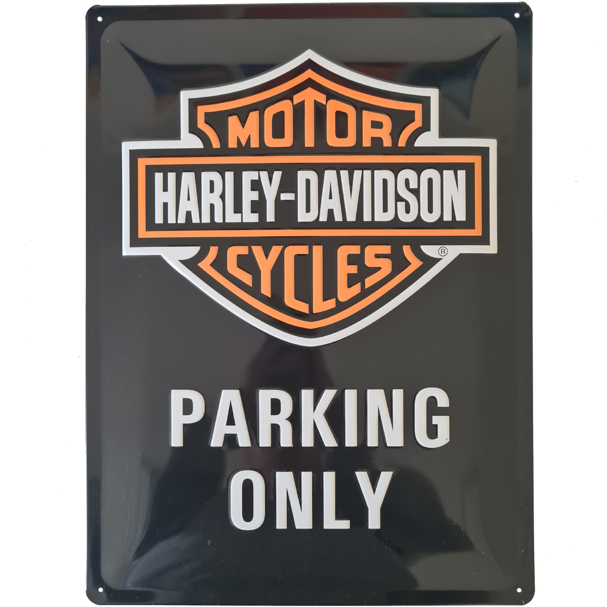 Plaque dcorative Harley Davidson Parking en mtal 40 x 30 cm