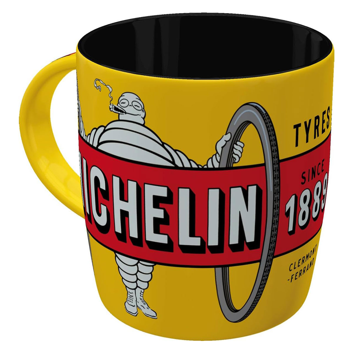 Mug Michelin Bibendum Vintage jaune et rouge 340 ml