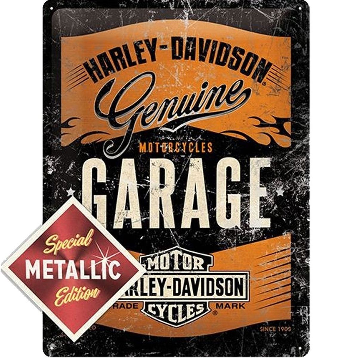 Plaque dcorative Harley Davidson Genuine Edition Spciale