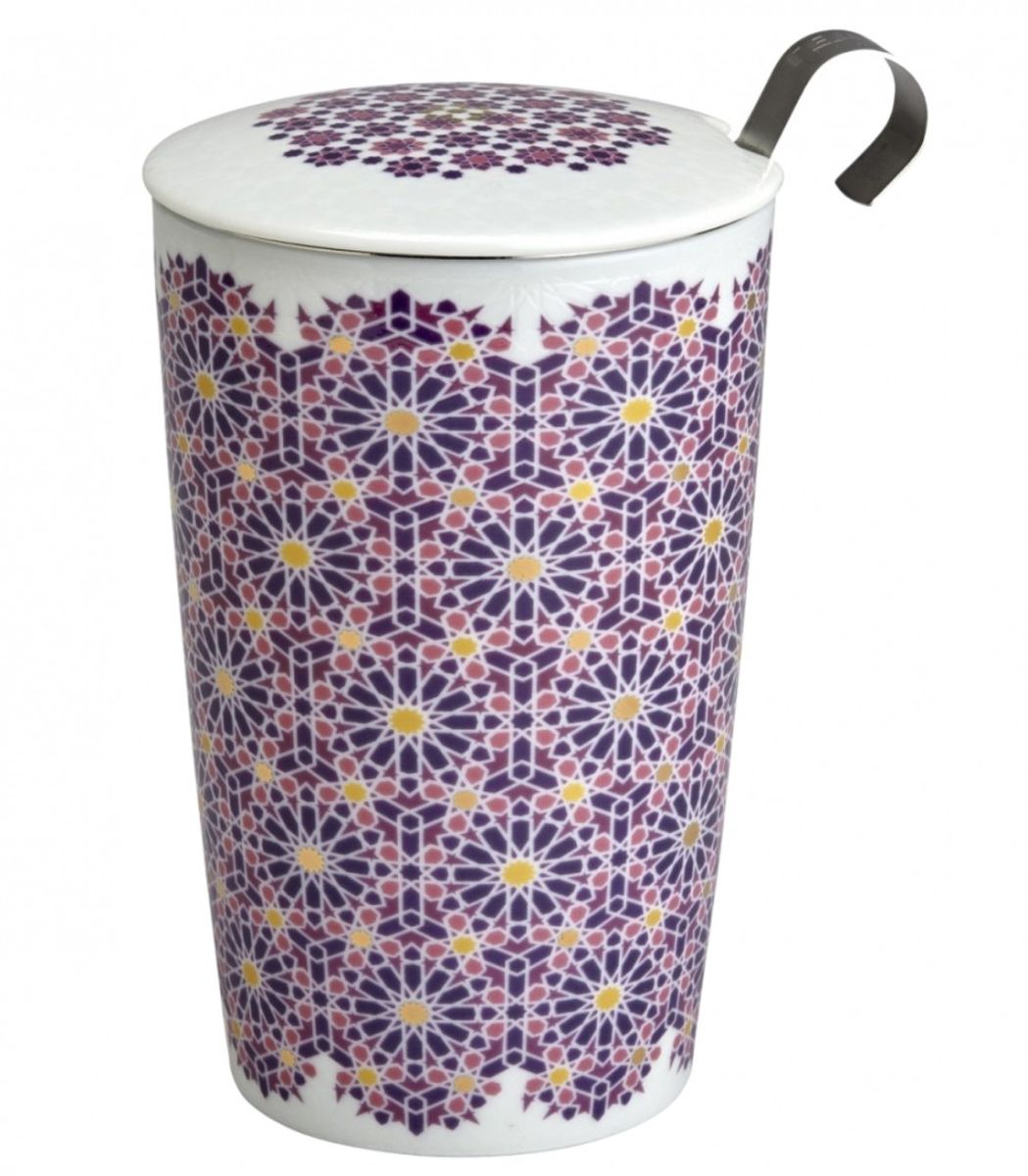 Tisanire Andalusia Berry en porcelaine avec infuseur mtal