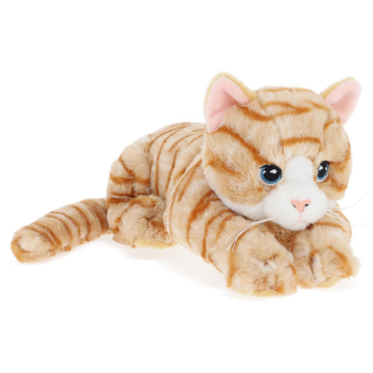 Peluche chat roux avec grands yeux